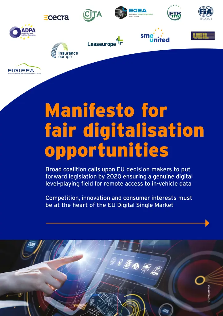 Manifesto for Fair Digitalisation Opportunities 2019 EN